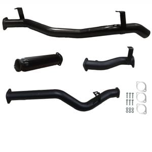 Ignite Exhausts Dpf Back For Toyota Landcruiser 79 Series V8 Dual Cab 3" With Hotdog Black Aluminised Steel