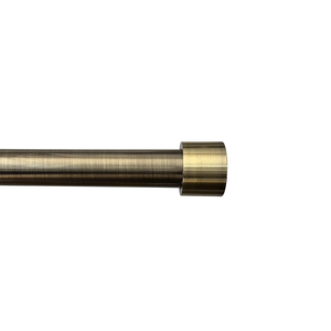 Pillar 25mm Antique Brass Curtain Rod Finial Cap - 2 Pack
