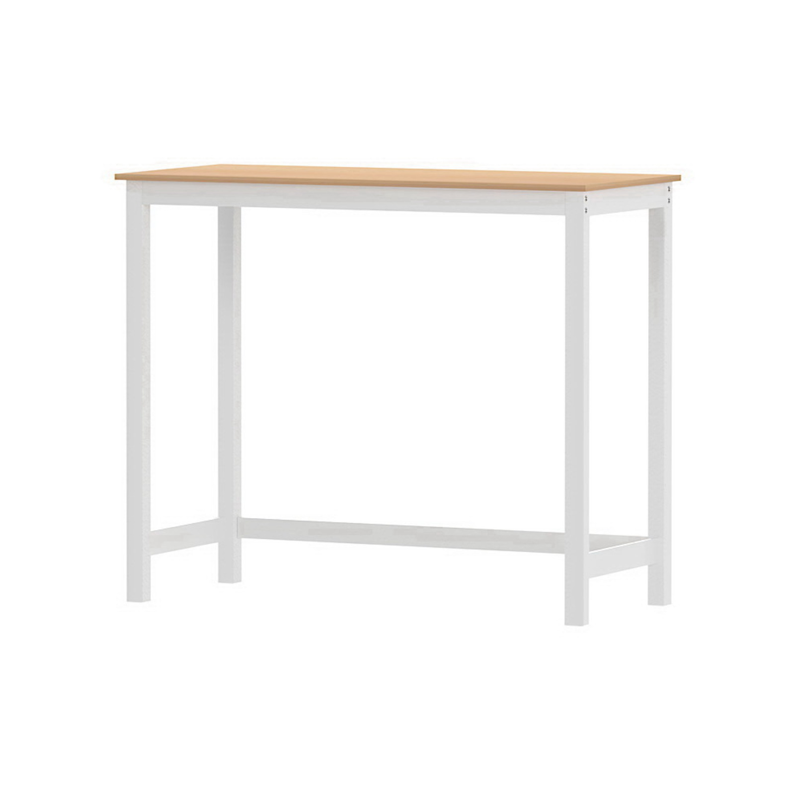 Artiss Bar Table Ari Dining Desk High Solid Wood Kitchen Shelf Wooden White Cafe