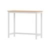 Artiss Bar Table Ari Dining Desk High Solid Wood Kitchen Shelf Wooden White Cafe