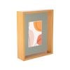 Nicola Spring 3D Deep Box Photo Frame - 8 x 10" with 4 x 6" Mount - Light Wood