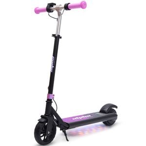 ALPHA Edge Electric Scooter Kids/Teens, 16km/h Max, Adjustable Height, AU Compliant, Dual Brakes, Bluetooth Music, LED, Pink
