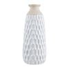 Amalfi Chichi Textured Vase Large White & Brown 15.8x15.8x38.2cm