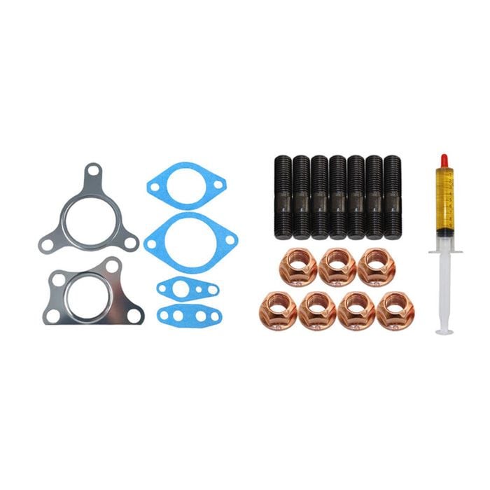 Turbo Charger Installation Stud, Gasket & Lubricant Kit For Nissan Pathfinder R51 Yd25 2.5l 4-bolt