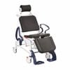 Tilt & Recline Comfort Shower Commode Chair - With Hygiene Seat & Supportive Headrest - Blue