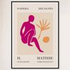 Galrie Papiers Découpés H. Matisse Art Print Pink Silhouette (1955), Black Frame, A4 21 x 30cm (8 x 12inch)