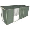 Build-a-Shed 1.5 x 4.5 x 2m Sliding Door Tunnel Shed with Double Sliding Side Doors - Green
