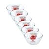 6x Lemon And Lime Yorkshire Glass Cooking Food Mixing Bowl 17x17x9cm 1l
