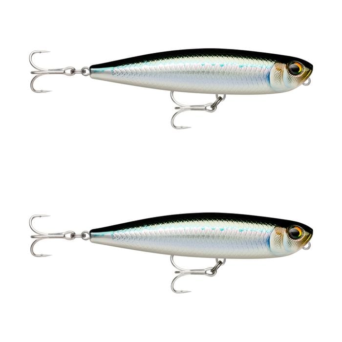 2x Rapala 13cm Precision Xtreme Pencil EXO Topwater Fishing Lures - Tarpon