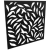 ProtectorAl 300 - 1200 x 300 - 1200mm Satin Black / Gloss Black Large Leaf Unframed Composite Deco Panel
