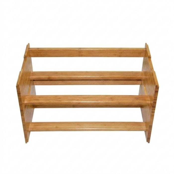 P&p Natural Bamboo Shoe Rack Stackable Storage Shelf Organizer Durable Multi Layer Stand