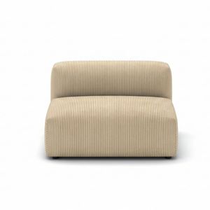 Corduroy Modular Armless Seater - Beige