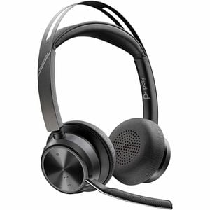Poly Voyager Focus 2 Wired/wireless Over-the-head Stereo Headset - Black - Google Assistant, Siri - Binaural