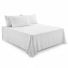 2000TC Hotel Comfort King Fitted Sheet Set - Ultra Soft Microfiber, Deep Pocket & 2 Pillow Cases (King/White)