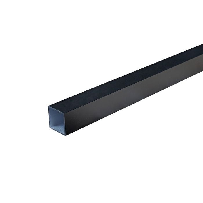 Metal Mate 25.4 x 25.4 x 1.2mm 0.6m Black Anodised Aluminium Connect-It Square Tube