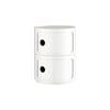 Miuz 2 Tier White Replica Componibili Round Storage Cabinet