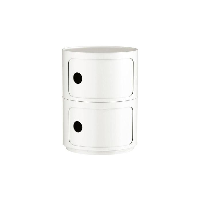 Miuz 2 Tier White Replica Componibili Round Storage Cabinet