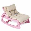 Costway Kid Rocking Chair Rocker Recliner Adjustable Cushion Pink