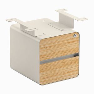 Desky Minimal Under Desk Cabinet Wheat Frame
