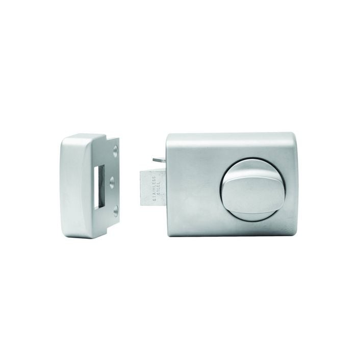 Lockwood Satin Chrome 002 Single Cylinder Timber Frame Deadlatch