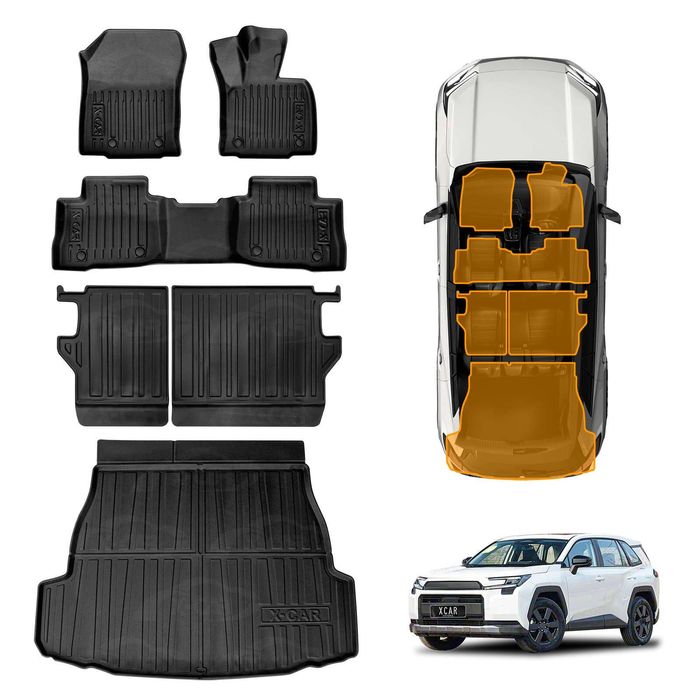 Floor Mats Boot Liner for Toyota Rav 4 6th 2026-Onwards  Cargo Kick Back Seat Cover Trunk