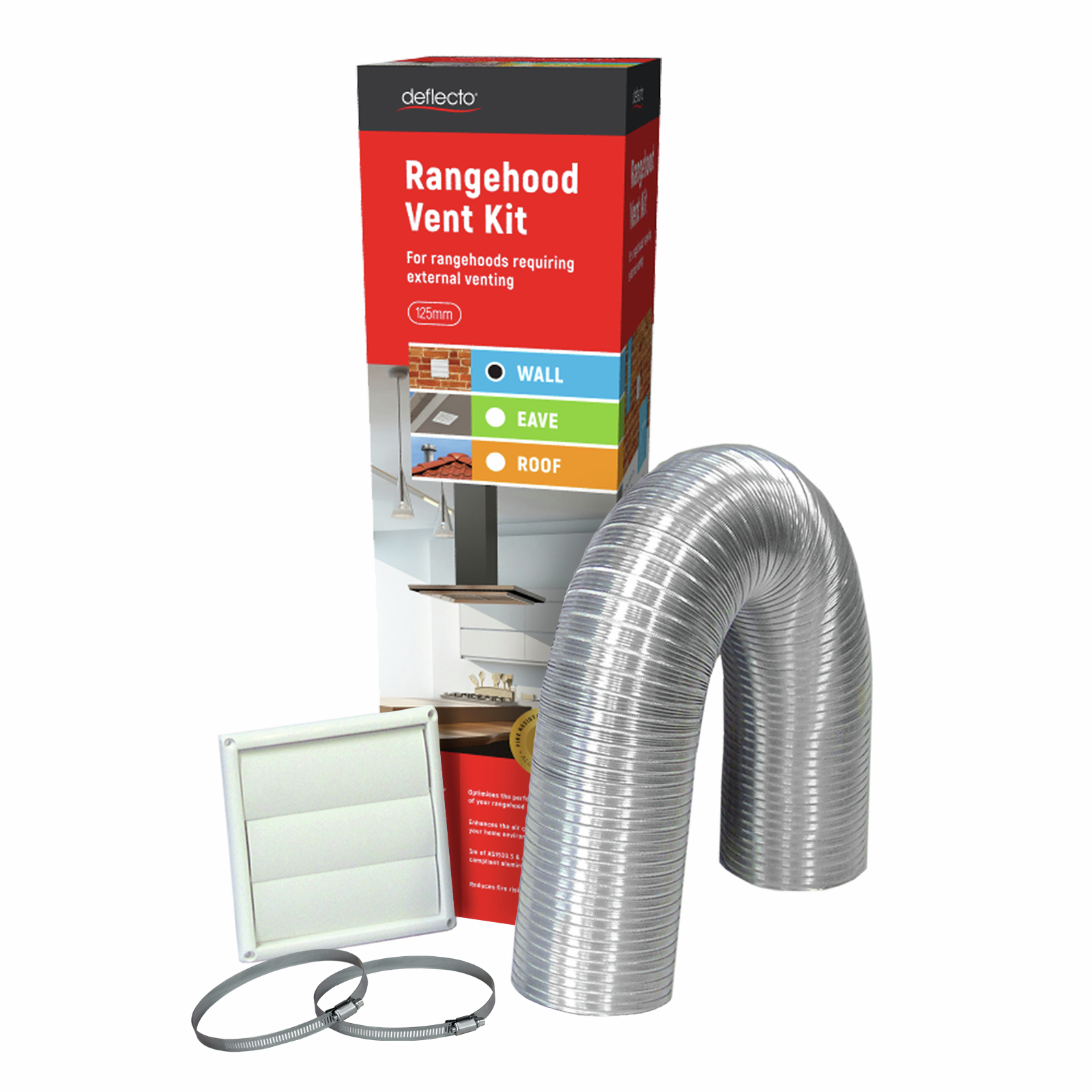 Deflecto 125mm Rangehood Eave Venting Kit thumbnail 2