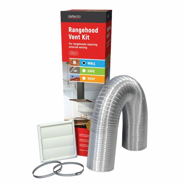 Deflecto 125mm Rangehood Wall Venting Kit