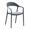 Marquee Black Resin Chair With Cushion