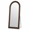 Yezi Mirror Full Length 4mm Tempered Glass Stand Lean Mount Bedroom Brown
