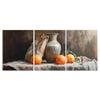 3pcs Still life painting of an old vase Print 100% Australian Made 3 x 40x60cm (Metal Print)