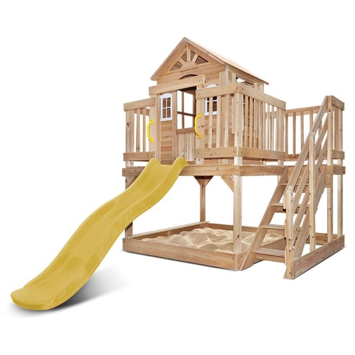 Lifespan Kids Silverton Cubby House with 1.8m Yellow Slide