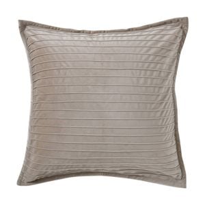 Bianca Saphira Beige/Brown Latte Velvet European Pillowcase 65x65cm