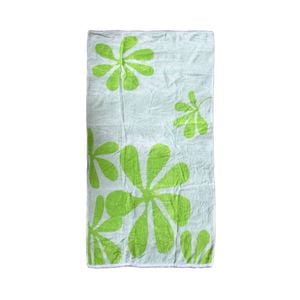 Elements Jacquard Reversible Cotton Floral Beach Towel - Lime Floral 80 x 148 cm