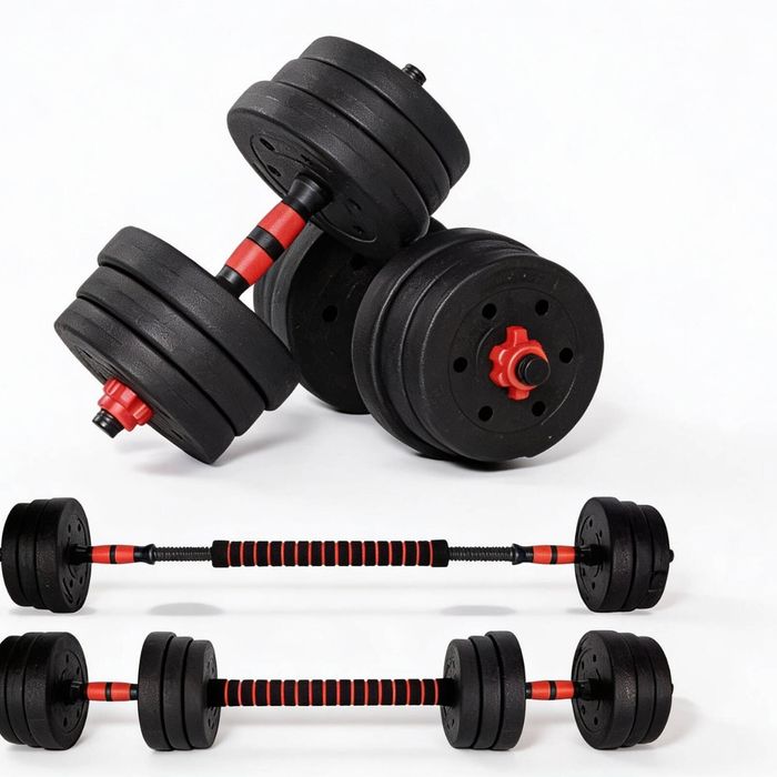 Dumbbell Set 3in1 Adjustable Barbell 20KG