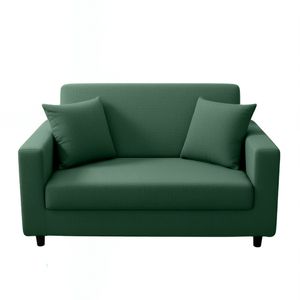 Anyseat 2 Seater Sofa Cover Plain Green Style And Protection For Living Room Sofa Chair Elastic Stretchable Slipcover