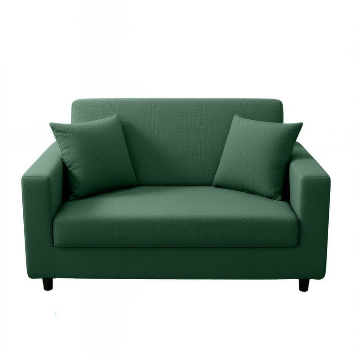 Anyseat 2 Seater Sofa Cover Plain Green Style And Protection For Living Room Sofa Chair Elastic Stretchable Slipcover