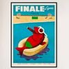 Galrie Vintage Finale Ligure Italy Travel Poster - Stunning Coastal Wall Art, Black Frame, A2 42 x 60cm (16 x 24inch)