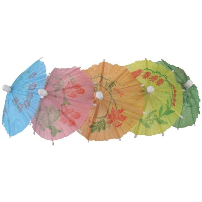Fiesta Recyclable Paper Umbrellas Mixed Colours 144 Pack Cocktail Party Decorations