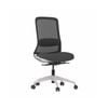 Olg Flow Office Chair No Arms Mesh Back Light Grey Seat White Base