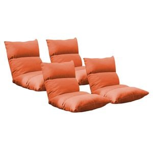SOGA 4X Lounge Recliner Sofa Bed Chair Orange
