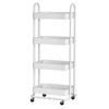 Artiss 4 Tiers Storage Trolley Storage Cart White