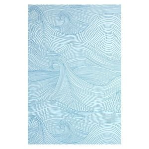 Wallpaper Trader Sea Scape Wallpaper Roll 10.05m X 52cm, Blue On Grey