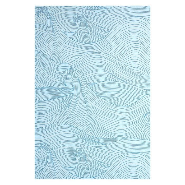 Wallpaper Trader Sea Scape Wallpaper Roll 10.05m X 52cm, Blue On Grey