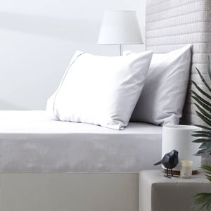 Park Avenue 500TC King Natural Cotton Fitted/Pillowcase Combo Set White