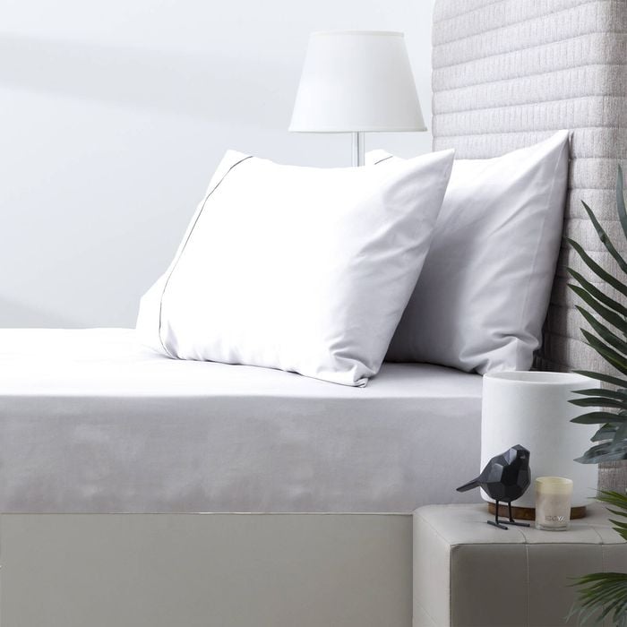 Park Avenue 500TC King Natural Cotton Fitted/Pillowcase Combo Set White
