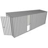 Build-A-Shed 1.2 x 5.2 x 2.0m Tunnel Shed Tunnel Hinged Door with 1 Sliding Side Door - Zinc