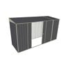 Build-A-Shed 1.2 x 3.7 x 2.0m Skillion Double Sliding Side Door Shed - Grey