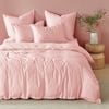Natural Home Bamboo Tailored Quilt Cover Set Blush Pink Super King Bed