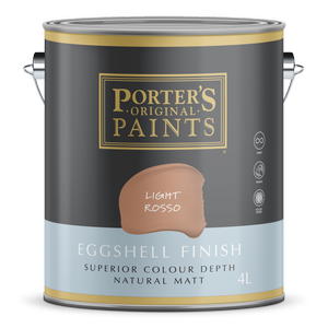 Porter's 4L Light Rosso Eggshell Finish Broadwall Washable Paint