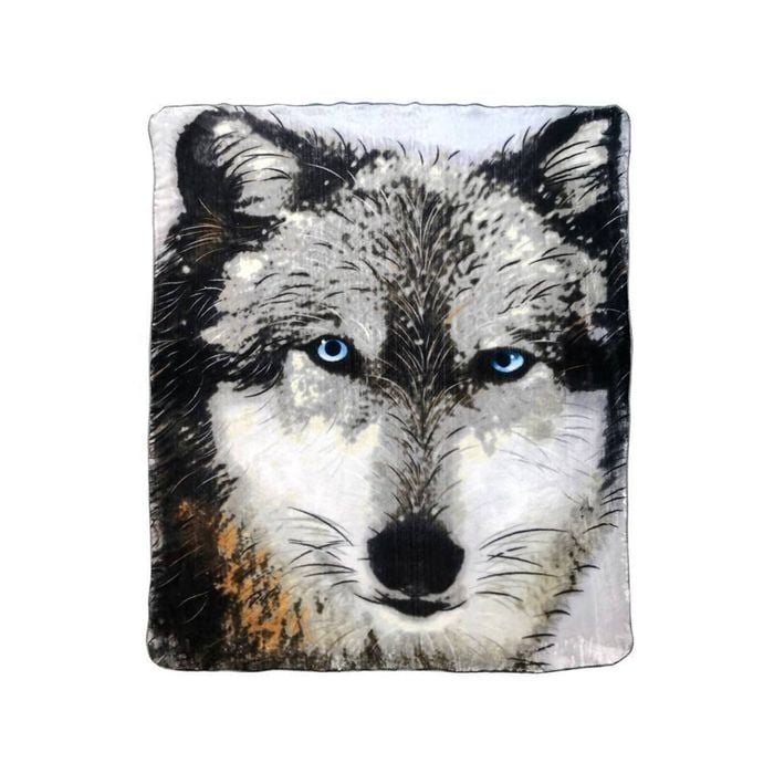 J. Elliot Photo Mink Blanket Wolf 220x240cm Multi